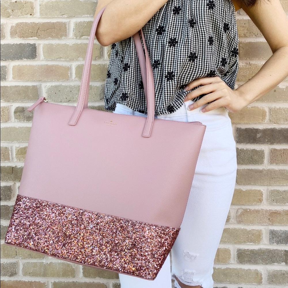 Bundle💕Kate Spade Large Penny Tote Glitter + Wallet - Picture 4 of 12